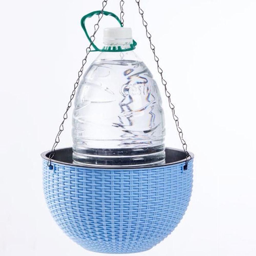 Plastic Hanging Flower Pot European Style Macrame Plant Hanger Imitation Rattan Hanging Pot  Garden