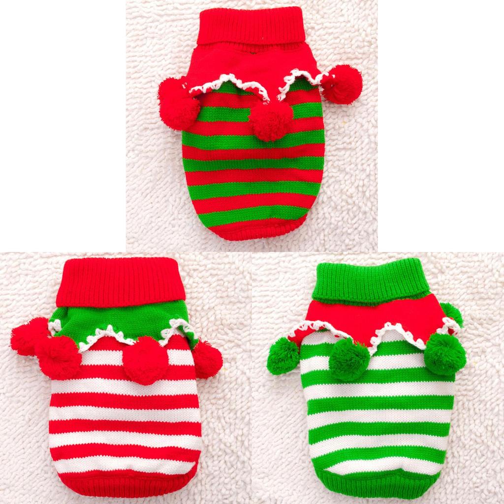 Cozy Pet Dog And Cat Sweater Christmas Themed Winter Warm Thick Acrylic Clothing