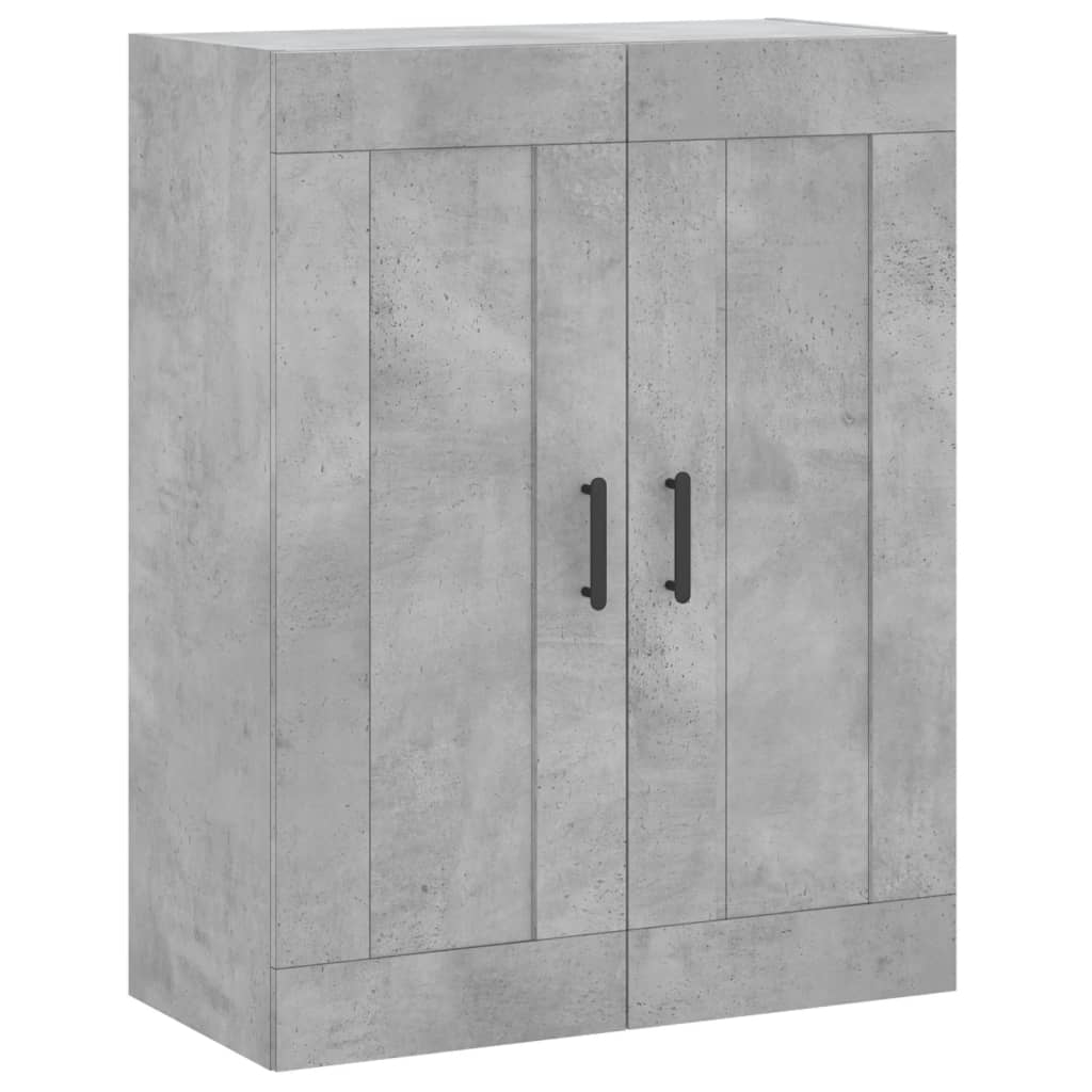 Wall Cabinet Concrete Grey 69.5x34x90 cm Engineered Wood