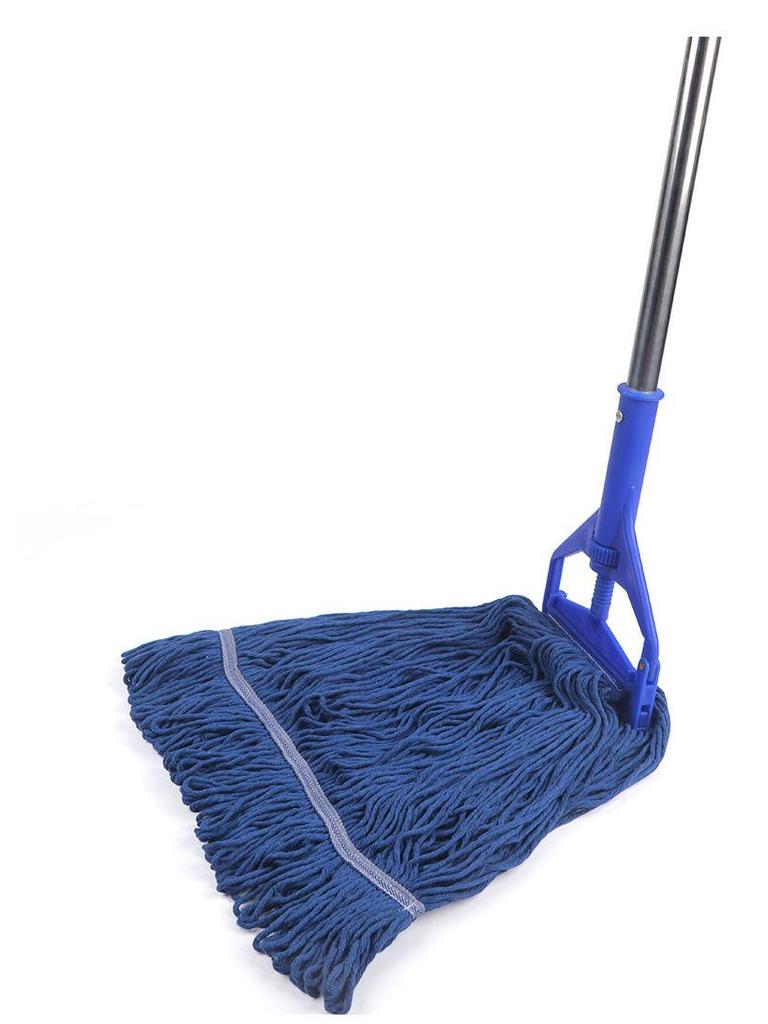 Four-Color Cotton Yarn Wax Mop with Replaceable Stainless Steel Threaded Clip Head