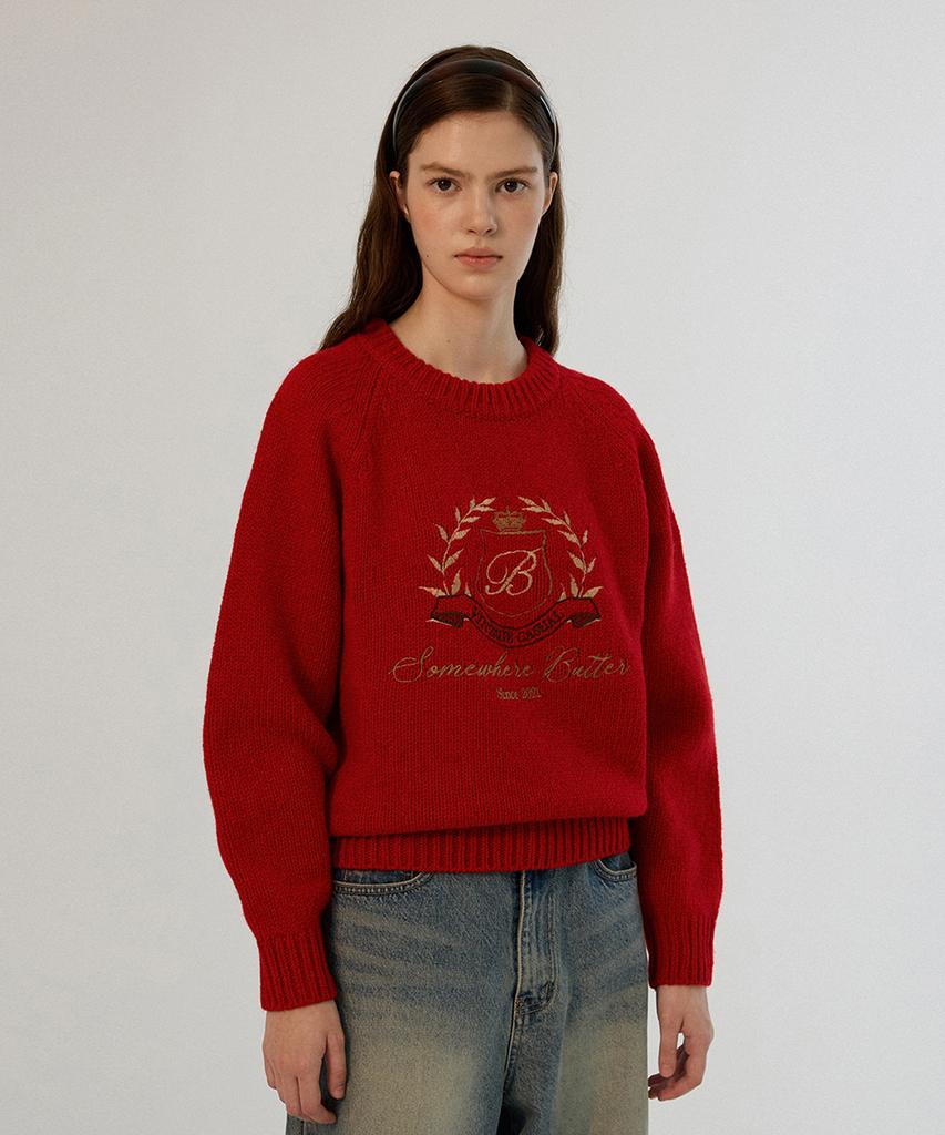 Sseomweeobeoteo Kevin Wool Knit - Vintage Red