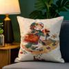 Christmas reindeer antler girl  Pillow Case Natural Linen Pillow Case DoubleSided Decor Sofa Pillowcase Home Decor