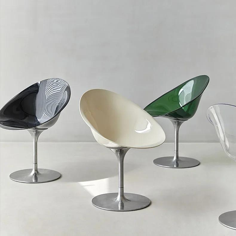 Transparent Designer Clear Dining Chairs Outdoor Barber Rocking Computer Garden Chair for Leisure Poltronas  Furniture