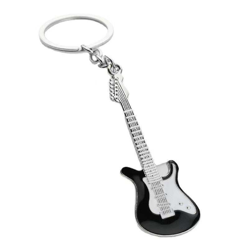 Sparkling Rhinestone Guitar Keychain - Creative Metal Car Keyring & Concert Gift Pendant
