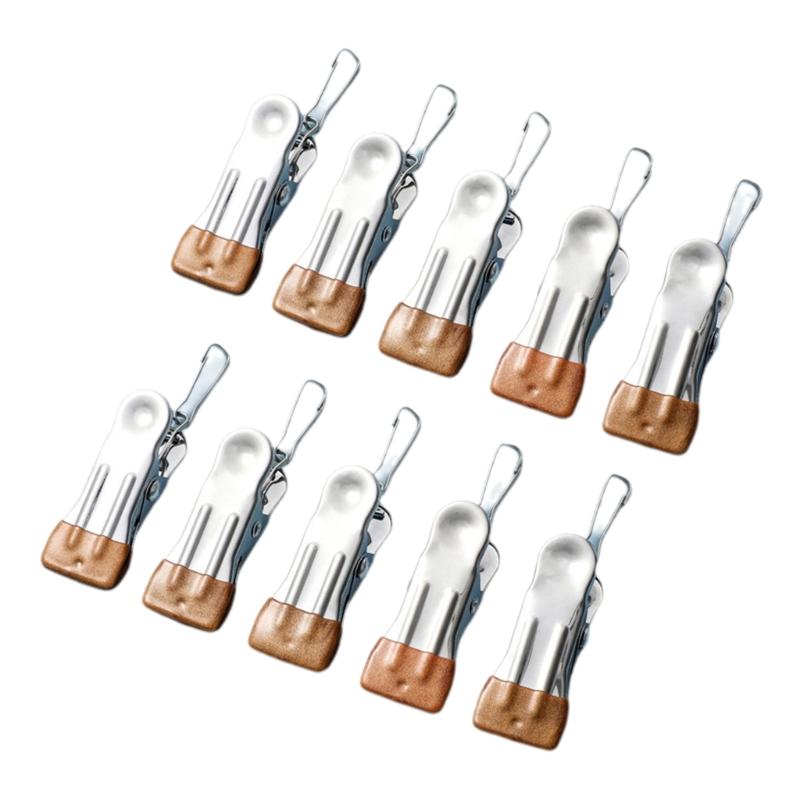 10 Pieces No Marking Laundry Pegs Durable Plastic Clothes Pegs Drying Clamps For Balcony Bathroom