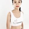 Girls' Summer Cotton Sports Vest: Wire-Free, Cute & Comfortable