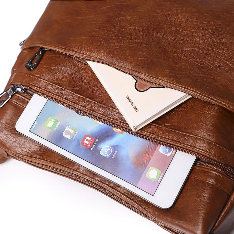 Damen Weiches Leder Großvolumige Ein-Schulter Umhängetasche