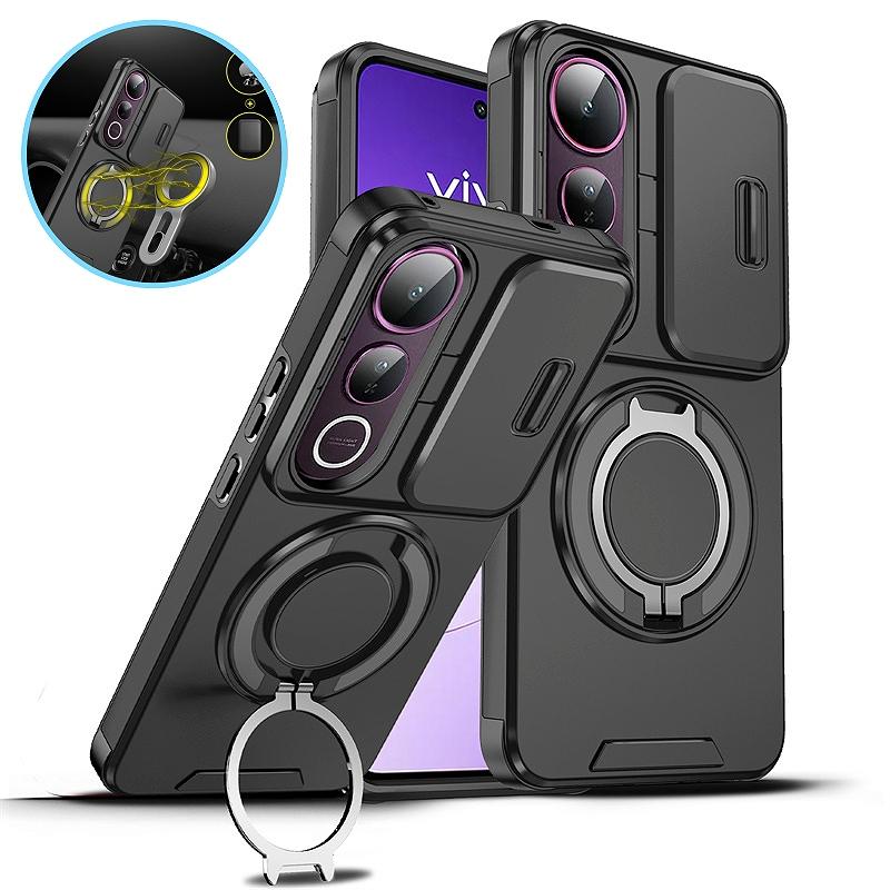 Funda For Vivo V50 Lite 5G Case Armor Slide Camera Lens Protection Ring Holder Back Cover For Vivo V50Lite 5G Shockproof Coque