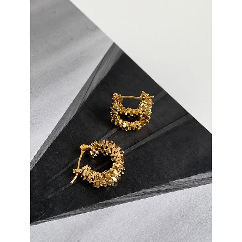 Fashion Special-Interest Design Metal Small Pieces of Silver Fancy Earrings Elegant Fashion Ear Clips 2025 New Arrival Tide Cool Female
