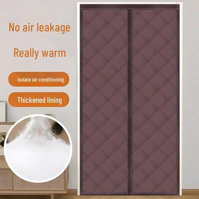 Thickened Magnetic Insulation Curtain: Windproof, Soundproof, Self-Adhering for Winter & Autumn Cold Protection