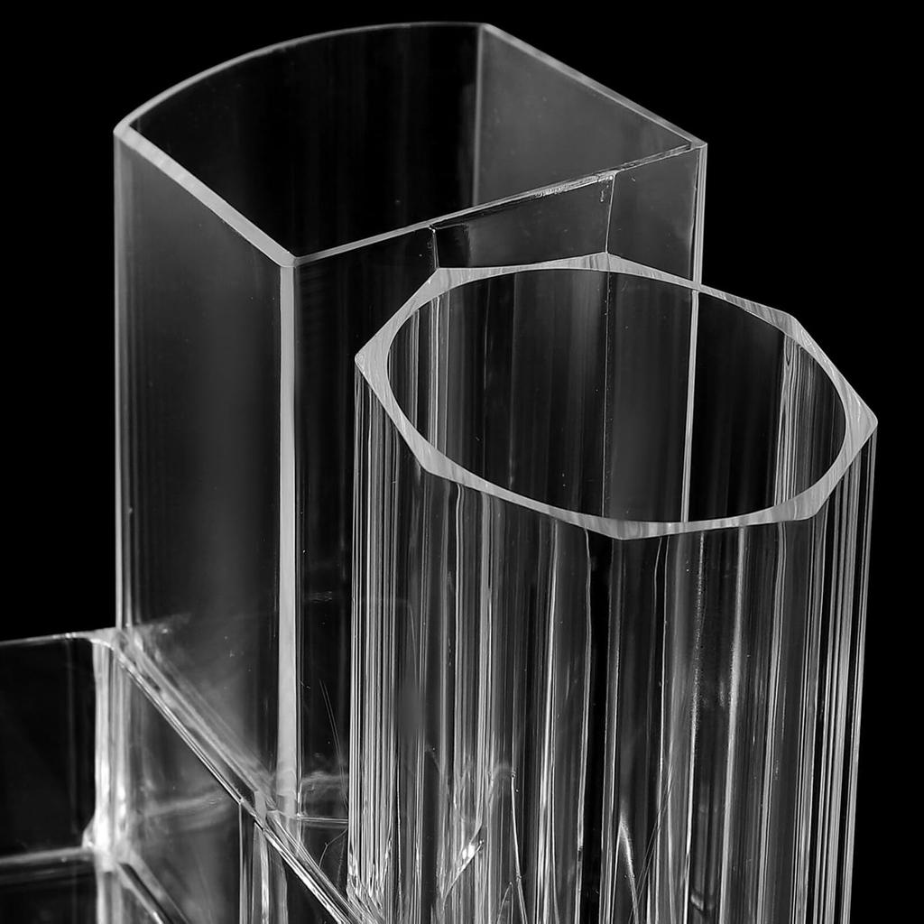 Storage Bins Nail Drill Machine Bits Storage Box Makeup Brush Holder Transparent Nail Drill Grinding Bit Organizer Plastic Nail Drill Tool Displayer