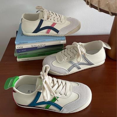 Weiße Retro Leichte Vielseitige Flachsohlige Moralische Trainingsschuhe für Damen Neue Sommer Weichsohlige Sport Forrest Sneaker