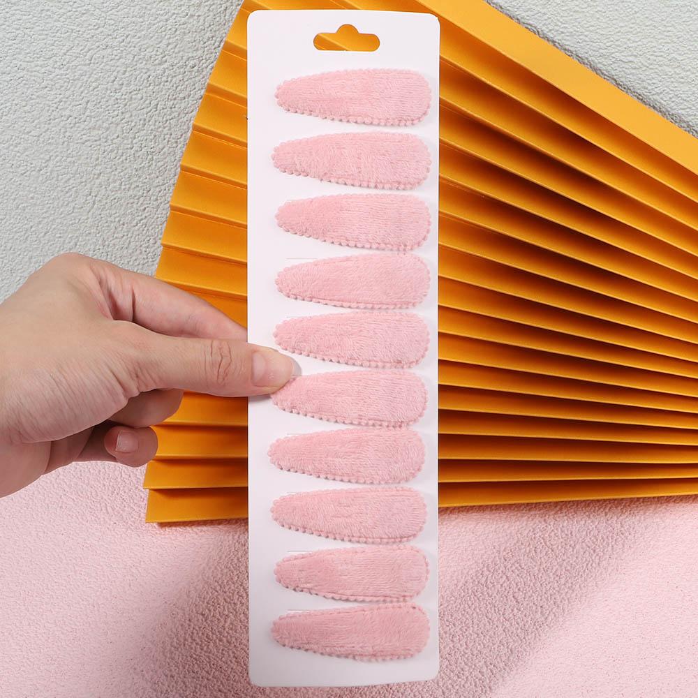 10Pcs/Set Women Solid Plush Snap BB Clip For Girls Hairpin Barrettes Cute Hair Clips Headwear Kids Hair Accessories