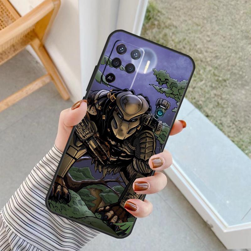 Alien Predator Case For Oppo A60 A80 A40 A17 A57 A77 A74 A54 A94 A78 A98 A18 A38 A58 A96 A76 A16 A15 A5 Pro
