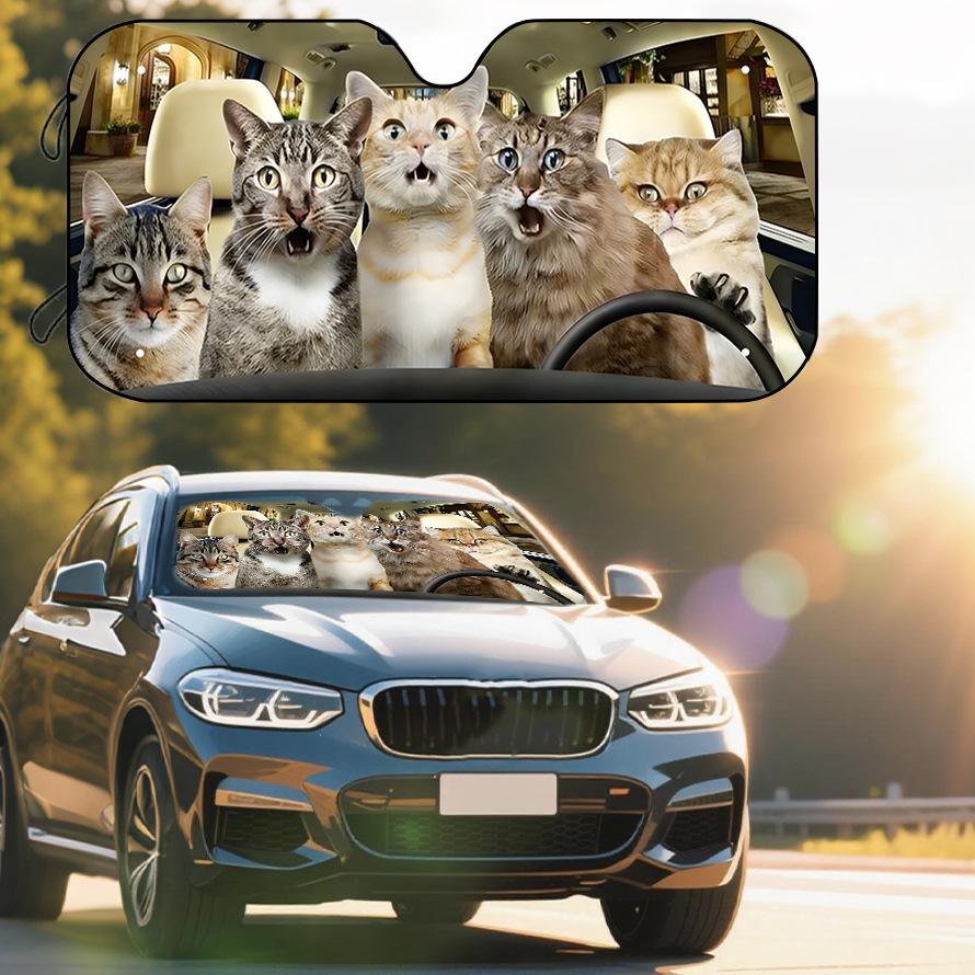 Universal Foldable Car Windshield Sun Visor for Heat and Sun Protection 70x130cm