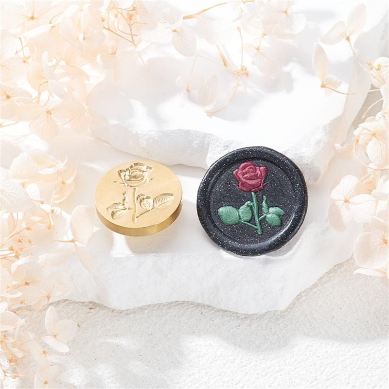 Floral Pattern Wax Seal Stamp Head for Valentine Card Wedding Invitation Envelope, Exquisite Pattern Wax Seal Stamp Head