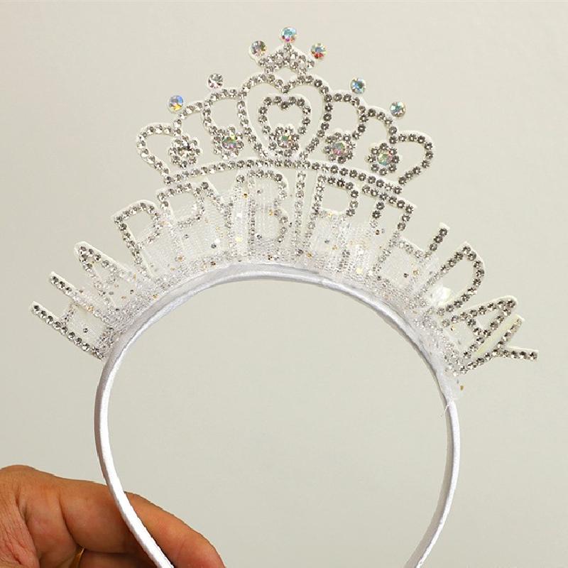 Queen Pearl Birthday Crystal Headpiece & Cake Decoration Hair Clip