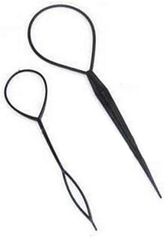 

Premium Quality 2-Piece Women Girls Topsy Tail Hair Braid Ponytail Maker Easy Styling Tool Hair Extension Wig Accessory