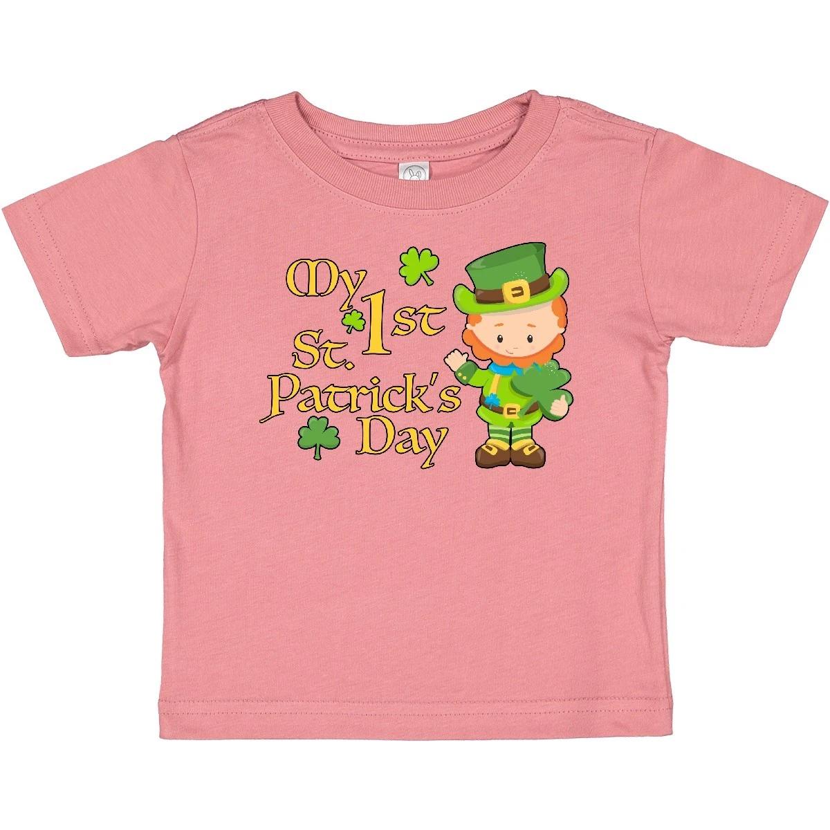 Inktastic My First St. Patricks Day- Leprechaun And Shamrocks Baby T-Shirt 1st 120