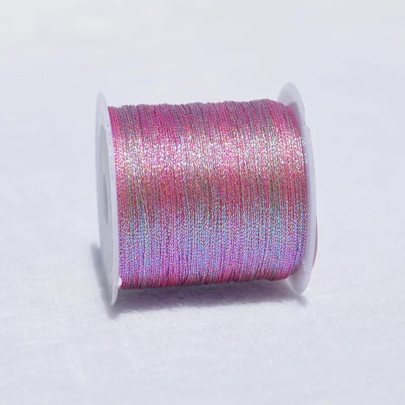 50Meters 0.4mm Colorful Thread For DIY Handmade Necklace Bracelet Braided Rope Embroidery Crochet String Jewelry Making 2046