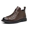 Low Top British Style Work Boots for Men Retro Fashion Casual Ankle Boots Male Spring Autumn New Designer Leather Shoes Man
