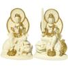 YUYAKESHI Bodhisattva Figurine, Samantabhadra and Manjusri, Decorative Statue, Feng Shui Charm, Principal Deity, Good Luck Prayer, Coconut Fruit,