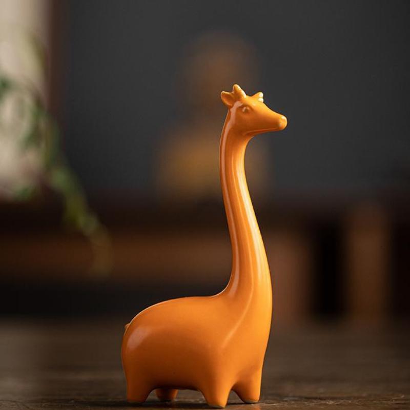 Elephant Ceramics Crafts Figurines, Modern Art Ornaments, Animal Feng Shui, Home Interior, Office Decor Accessories