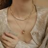 Pendant Pearl Beaded Necklace Simple Collarbone Chain Retro Beads Choker  Women