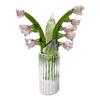 Mini Glass Lily of The Valley Flower Figurine Handmade Faux Crystal Small Flower Bouquet Collectible Ornaments for Mother's Day Birthday Valentines