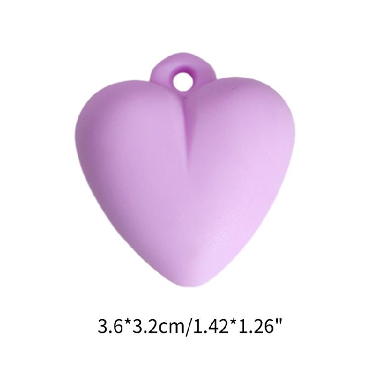 Heart Pendant Loose Bead DIY Jewelry Making Charming 3D Heart Spacer Bead