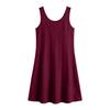 2026 Sommer Strand Locker V-Ausschnitt Ärmellos Baumwolle Leinen Kleid für Damen