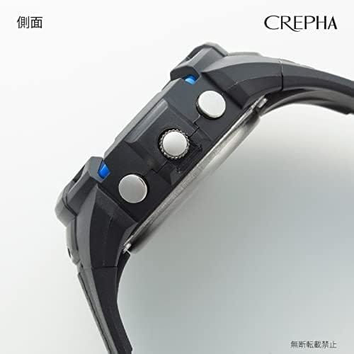 Klefer Men's Digital-Analog Waterproof Wristwatch with Stopwatch and Urethane Strap, Black, TS-AD251-BL