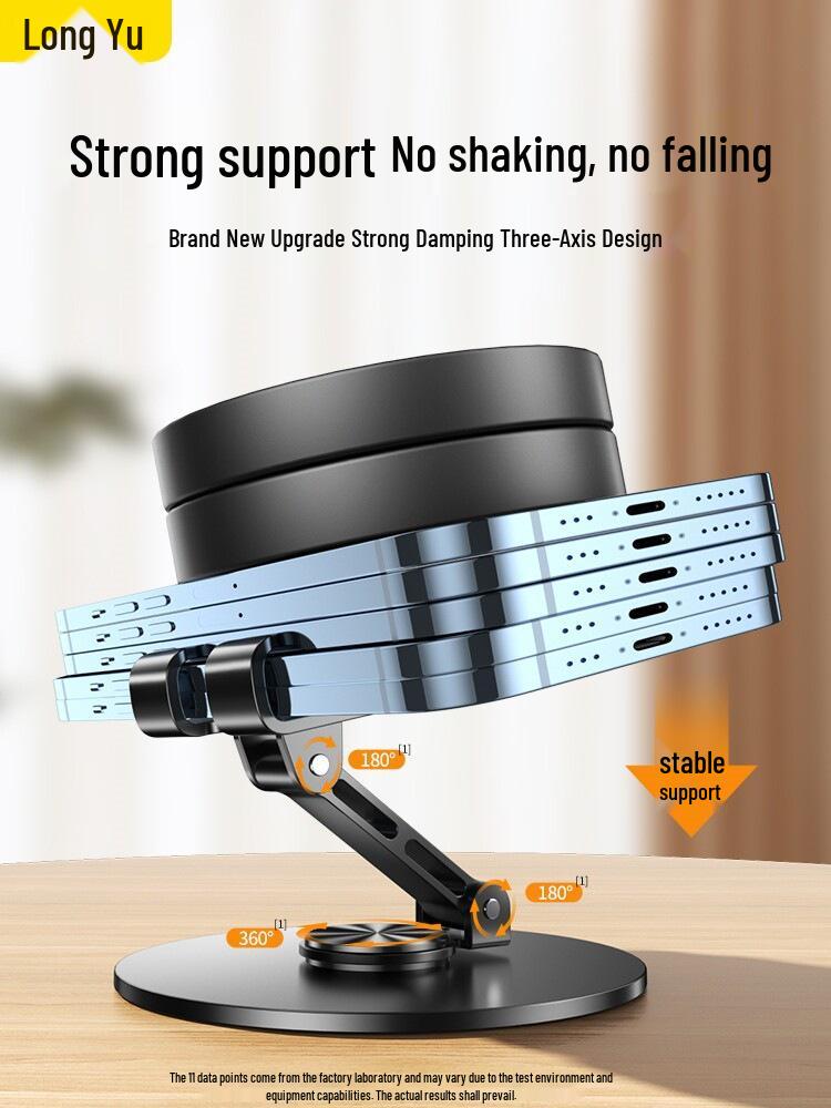 All-Metal 360° Rotating Phone & Tablet Stand for Desktop Streaming