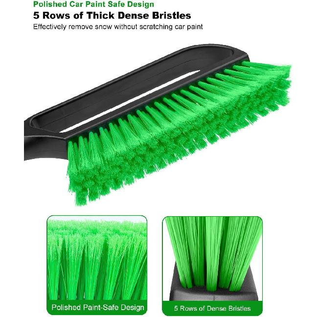 SEAAES 35.5 Inch Snow Brush For Car, Extendable Windshield Ice Scraper With Foam Grip, Snow Scraper Brush For SUV Truck Auto Jeep RV Vehicle Window