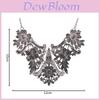 Retro Alloy Floral Necklace With Pendant For Women And Giftgiving Occasions