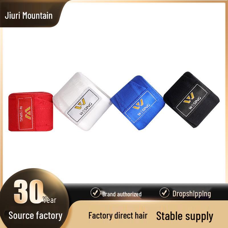 

Jiuri Mountain Boxing Hand Wraps for Men & Women - Muay Thai, Sanda, Fighting Protective Bandages Blue 2.5M Elastic Cotton