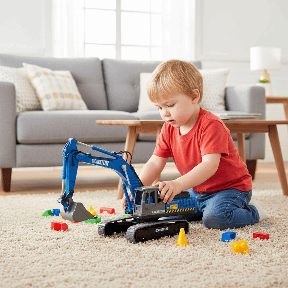 Rotatable Inertial Engineering Vehicle Flexible Joints Forklift Car Model  Kids Toy