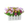 1 Bouquet Artificial Flowers Wooden Fence Garden DIY Stage Party Stage Decor Christmas Ornament