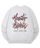 MONSTER REPUBLIC Mist Logo Red Sweatshirt Melange Gray_8110