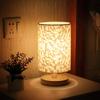 Nordic Solid Wood Fabric Decoration Usb Desk Lamp Bedroom Bedside Study Led Night Light