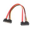 22Pin SATA Power Extension Cable Serial ATA Male to Female Combo Data Power Extension Cable 1ft