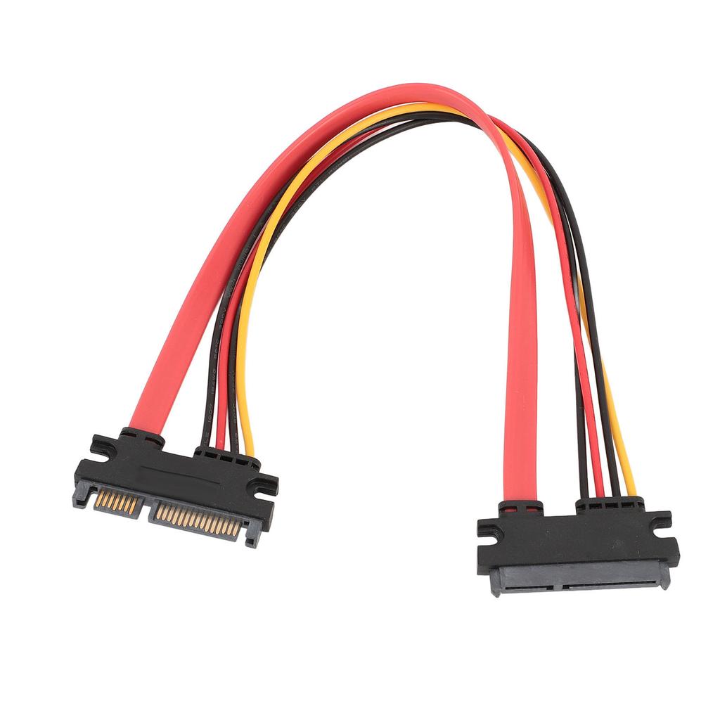 22Pin SATA Power Extension Cable Serial ATA Male to Female Combo Data Power Extension Cable 1ft