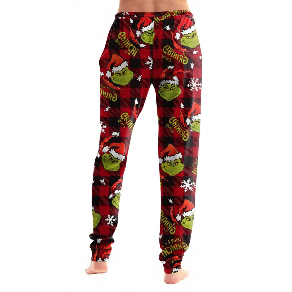 Women's Christmas Print Cuffed Jogger Pants with Pockets Casual Pants
