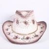 Popular European and American Classic Hollow Western Cowboy Hat Men's and Women's Fashion Vacation Breathable Sunshade Straw Hat