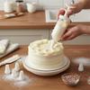 8Pcs Plastic Piping Nozzles Set For Cake Cookie Cream Puff Decorating With 8 Different Designs Food Grade PP Material