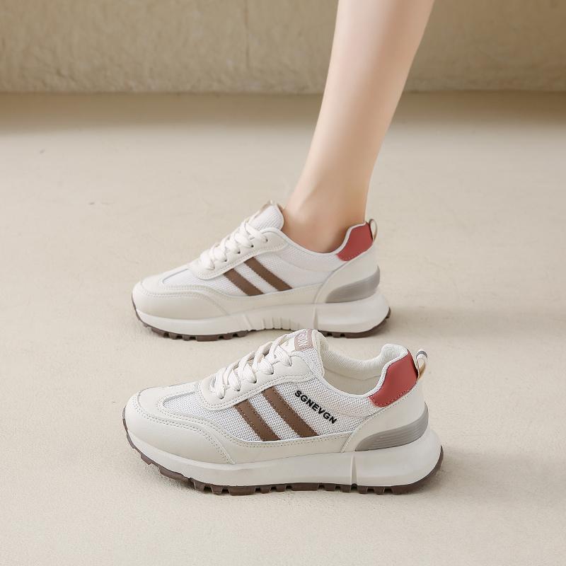 Fashion CRLAYDK Designer Women's Sneakers Mesh Breathable Walking Shoes Summer Fashion Casual Sports Ladies Platform Lace Up Tennis