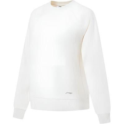 Li Ning Round Neck Pullover Solid Color Sweatshirt Women Sweatshirts AWDV948-7