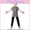 Tuta Mercoledì Addams Pugsley Addams Bambini Tema Natale Halloween Festa Cosplay