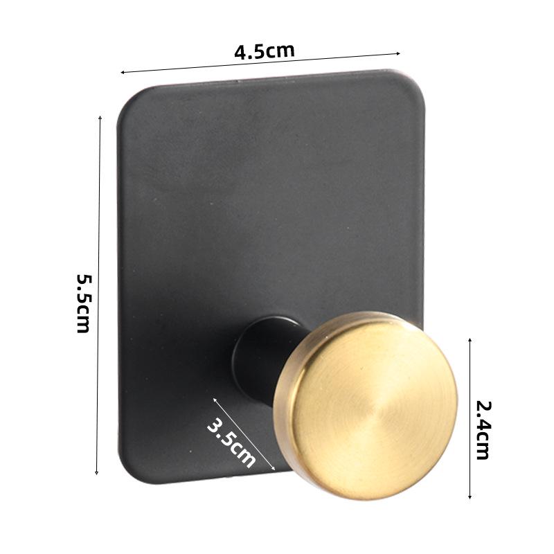 Stainless Steel Punch-Free Wall-Mounted Couple Coat Hooks