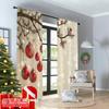 2pcs 2D Flat Printing Merry Christmas Popular Drapes Winter Christmas Ornaments Berry Polyester Without Electricity Festive